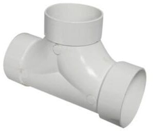 Canplas 414150BC PVC DWV Cleanout Tee, 4 in, H x H x DWV H