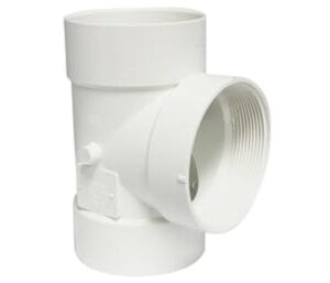 Canplas 414105BC PVC Sewer/Drainline Cleanout Tee, 4 in, H x H x FPT