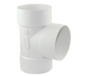 Canplas 414103BC PVC Sewer/Drainline Straight Tee, 3 in, H x H x H
