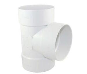 Canplas 414104BC PVC Sewer/Drainline Straight Tee, 4 in, H x H x H