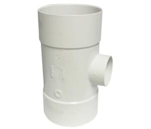 Canplas 414110BC PVC Sewer/Drainline Straight Tee, 8 x 4 in, H x H x H
