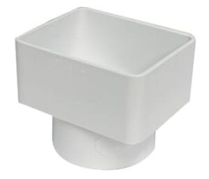 Canplas 414433BC PVC Sewer/Drainline Downspout Adapter, 3 x 4 x 3 in, Downspout x H
