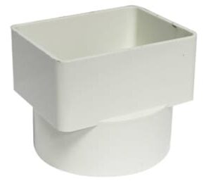 Canplas 414434BC PVC Sewer/Drainline Downspout Adapter, 3 x 4 x 4 in, Downspout x H