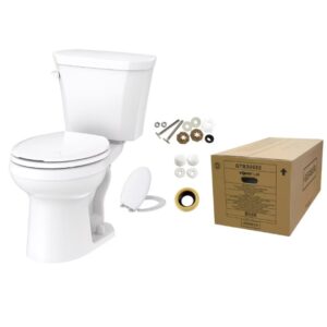 Gerber® GTB30552 Viper® "Toilet-In-A-Box," 12 in Rough-In, Round Bowl, Two-Piece, 1.28 gpf, White