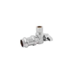BMI® 09659 Angle Ball Valve, 1/2 x 3/8 in, PEX x OD Compression, 1/4 Turn, Brass Body, EPDM