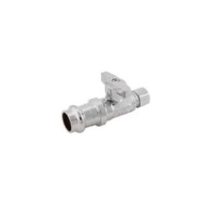 BMI® 09654 Straight Ball Valve, 1/2 x 3/8 in, PEX x OD Compression, 1/4 Turn, Brass Body, EPDM
