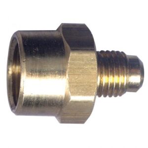 Fairview 35-35 Female Flare Male Flare Coupling, 3/8 x 1/2 in, Female SAE Flared, Brass