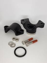 Lateral LPS-20007-5SS Polyethylene Saddles, 2 x 3/4 in, Polyethylene/Stainless Steel