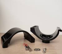 Lateral LPS-20010-0SS Polyethylene Saddles, 2 x 1 in, Polyethylene/Stainless Steel