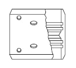 Certa-Lok 82157707223 Drop Coupling, 4 in, White