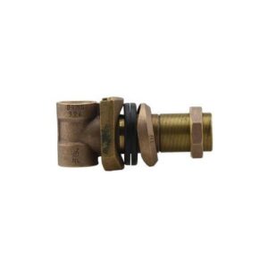 Boshart Industries PA-125-CTNL Brass Concrete Tile Pitless Adapter, 1-1/4 in Drop Pipe and Discharge, Bronze