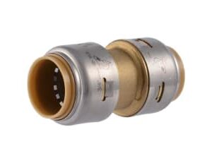SharkBite Max™ UR016 Coupling, 3/4 in, Push-Fit x Push-Fit, Brass/EPDM/Stainless Steel