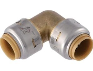SharkBite Max™ UR256 90 deg Elbow, 3/4 in, Push-Fit x Push-Fit, Brass/EPDM/Stainless Steel