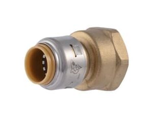 SharkBite Max™ UR068 Adapter, 1/2 x 3/4 in, Push-Fit x FNPT, Brass/EPDM/Stainless Steel