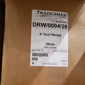 Tradesman DRW/0004/28 Duct Reducing Panel-Wedge for 8 in Duct, 4 in, 28 GA