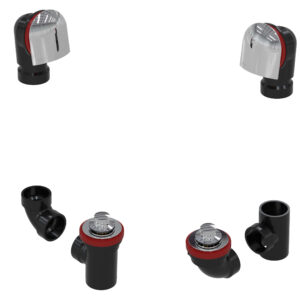 +osb 6060LZK-CP 6060LZK ABS Waste and Overflow Kit, Lift & Turn, Offset or Direct Drain, Chrome Plated