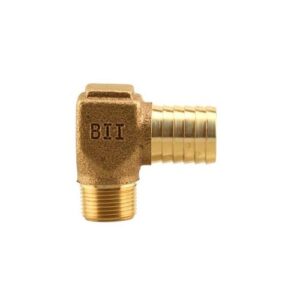 Boshart Industries HLU-NL 90 deg Stepdown Hydrant Elbow, 3/4 x 1-1/4 or 1 in, MPT x Insert, Bronze