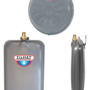 Zilmet® ZFT18R-30 Hydronic Expansion Tank, 4.8 gal, 2.4 gal Acceptance, 57 psi, SBR Synthetic Rubber Diaphragm, 6.2 in H, Gray