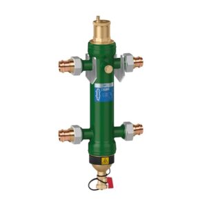 Caleffi 549567A 4-In-1 Hydraulic Separator, 1-1/4 in, Press Union Connection, 150 psi Working, 32 to 212 deg F, Steel