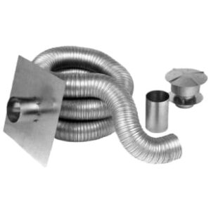 Z-Flex® 2GACKIT0425 Chimney Gas Liner Kit, Aluminum, 4 in x 25 ft