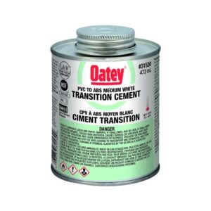Oatey® 31530 Transition Cement, 473 mL Container, White