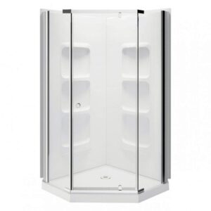 BAIN SIGNATURE SK-NA36-KIT Randall Shower Glass, 36 in W x 75 in H, Tempered Glass, 6 mm THK Glass