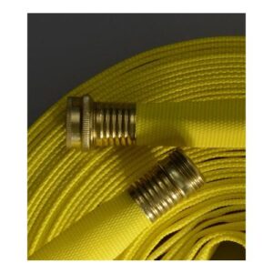 Mercedes Textiles 235071001TY+5512GHTKIT MYTI-FLO Fire Hose Assembly, 3/4 in, 100 ft L, 250 psi Working, Synthetic, Comes With Ends