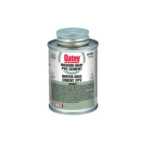 Oatey® 31505 Medium PVC Cement, 118 mL Container, Gray