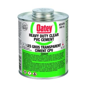 Oatey® 31479 PVC Cement, 946 mL Container, Clear