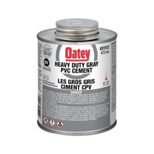 Oatey® 31512 PVC Cement, 473 mL Container, Gray