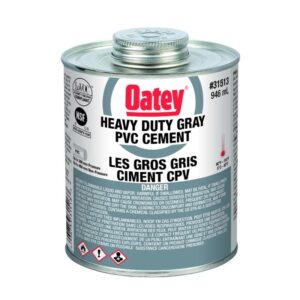 Oatey® 31513 PVC Cement, 946 mL Container, Gray