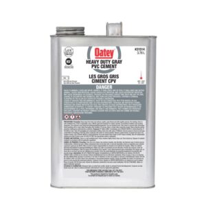 Oatey® 31514 PVC Cement, 3780 mL Container, Gray