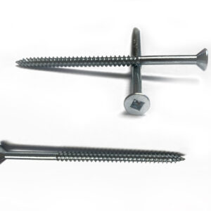 ONEX WF8300-150 Wood Screw, #8, 3 in OAL, Flat/Socket Head, Steel, Zinc Plated