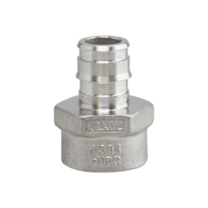 Boshart Industries SSCEP-FA07 Adapter, 3/4 in, F1960 Cold-Expansion PEX x FPT, 304 Stainless Steel