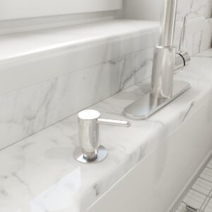 BOCCHI 2340-0006SS Tronto Soap Dispenser, 12 oz Capacity, 3 in OAL, Sink Mount, Brass