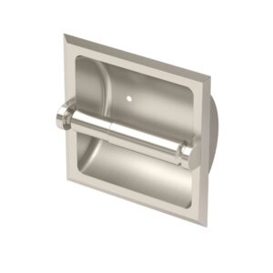 Gatco® 780 Recessed Toilet Paper Holder, 3.15 in H, Metal, Satin Nickel