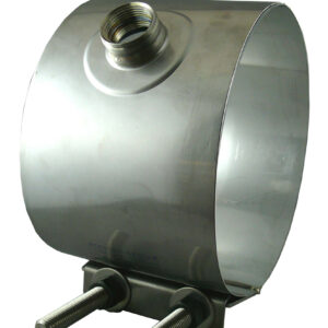 CAMBRIDGE BRASS™ 8403-0690-F7 TECK™ Double-Bolt Saddle, 6 in IPS, 2 in C-900 FIP Outlet, 6.70 - 7.10 OD Range, Stainless Steel