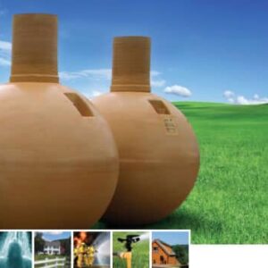 FRP HB750 Sewage Ball Tank, 657 gal, 73 in Dia