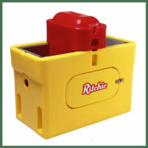 Ritchie 18460 Omni 10 Waterer, 28 gal, Yellow/Red, Stainless Steel/Poly