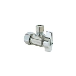 BMI® 09689 Angle Ball Valve, 1/4-Turn, Lead Free, 5/8 x 3/8 in, OD Compression, Brass Body, PTFE/EPDM/ABS