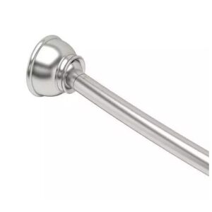 Gatco® 826 Curved Shower Rod, 1 in Dia, 42 to 72 in Rod/Track, Brass, Satin Nickel