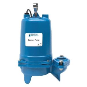 Goulds WS1037BHF WS Series Submersible Sewage Pump, 1 hp, 575 V, 2 in NPT Outlet, 2.8 A, 1 Phase