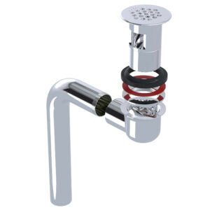 +osb OK4124 Open Grid Offset Lavatory Drain, 1-1/4 in, Chrome