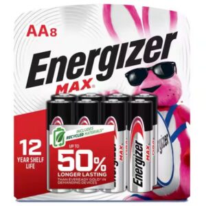 ADCAN E91MP-8 Energizer Max AA Alkaline Batteries, 8 Pack