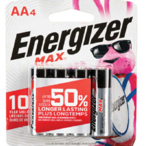 ADCAN E91BP-4 Energizer Max AA Alkaline Batteries, 4 Pack