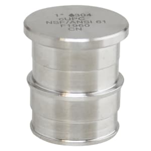 Boshart Industries SSCEP-P10 Plug, 1 in, F1960 Cold-Expansion PEX, 304 Stainless Steel