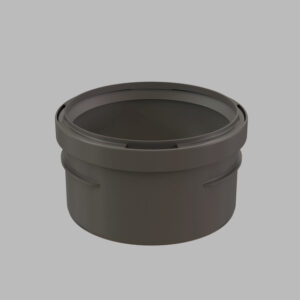 Centrotherm Eco Systems ISAAL0606 Single Wall Straight Appliance Adapter, 6 in Dia x 7.6 in L, Polypropylene, Gray