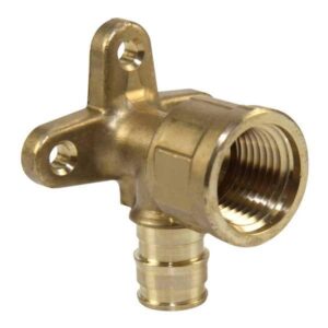 Uponor LF4231010 ProPEX® Drop Ear 90 deg Elbow, 1 in, F1960 Cold-Expansion PEX x FIP, Lead-Free Brass