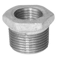 CB Supplies 452037252 Galvanized Reducing Hex Bushing, 2 x 1 in, M x F, Malleable Iron