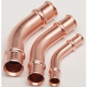 RLS Rapid Locking System 3081060600111 45 deg ACR Elbow, 3/8 in, Press x Press, Copper